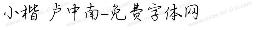 小楷 卢中南字体转换